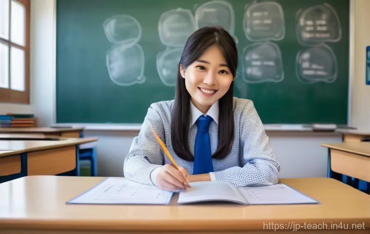 교사 성과평가 준비 팁 - **Teacher's Reflective Storytelling**
    A highly detailed, realistic image of a Japanese female te...